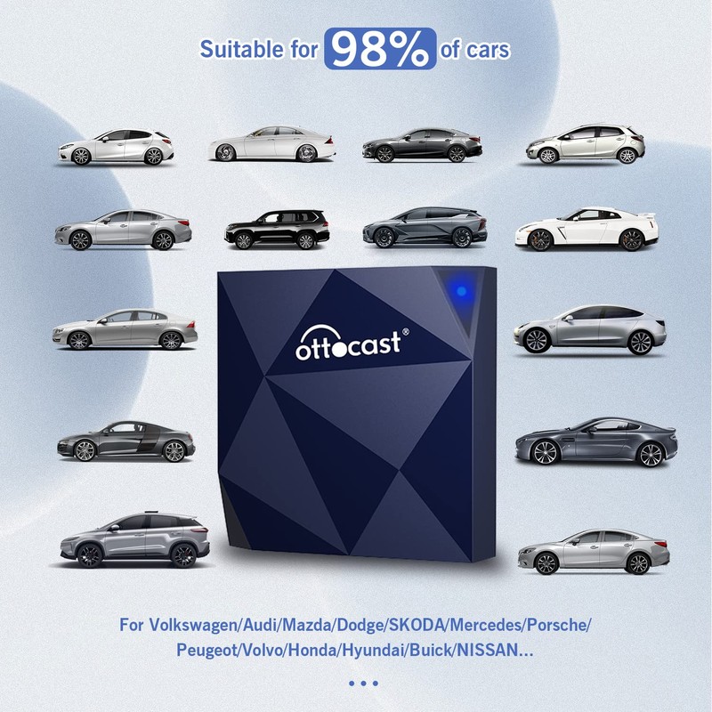 OTTOCAST A2Air Wireless Android Auto Adapter - 13s Auto-Connect Fast