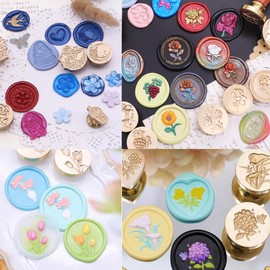 Flower 3D Wax Seal Stamp, ONWINPOR Calla Lily Wax Stamp Head Embossing Sealing Stamps Head No Handle, Great DIY Sealingwax Tools for Invitation Envelope Christmas Gift Wrapping (D23)