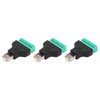 3Pcs RJ45 Screw Terminal Adapter RJ45 Female Thread to 8