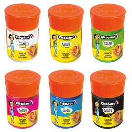 Cleopatre PGN80PX6 Set of 6 Pots Nefertari Gouache Paint 50 ml