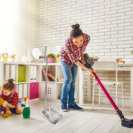 Zerodeko Stainless Steel Long Handled Shovel Feet Shovel Heavy Duty Vertical Shovel for Lobby Garage Home and Yard