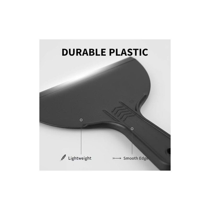 6-Pack Plastic Putty Knife Set, Non-Scratch Scraper & Spackle Spreader