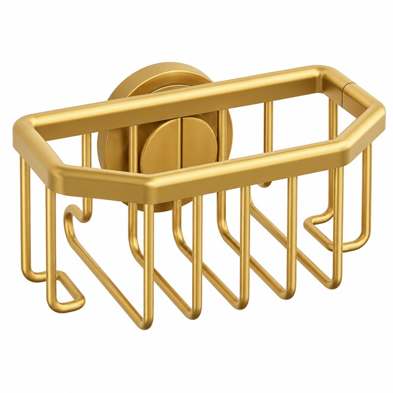 Gold Sink Sponge Holder for Kitchen Organization – Suction Cup