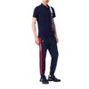 Lacoste Men's Sport Sport Printed Sweatpants, Navy Blue/Grenadine Red, Small