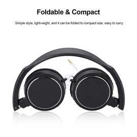 Over-Ear Headphones, Foldable Compact Wired Headset, Easy to Adjust/Sports/Lightweight Stereo HiFi Music Headphone Support TF Card