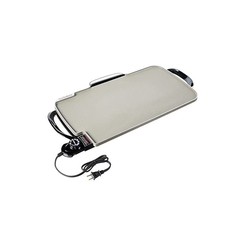 Presto 07062-22-Inch Ceramic Removable Handles Electric Griddle, Grey Ceramic