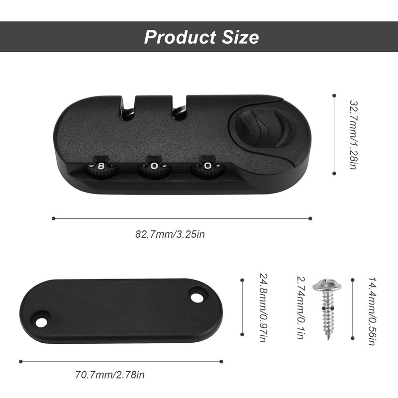 LNSYSNS Luggage Lock, 6 Pieces Combination Lock, 3 Digit Suitcase