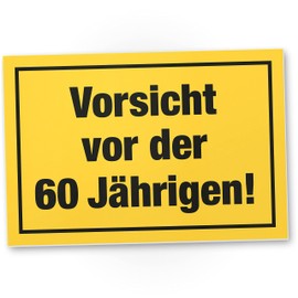 DankeDir! Vorsicht vor der 60 Jährigen Schild - Geschenk 60. Geburtstag Frauen Geschenkidee Geburtstagsgeschenk Sechzigsten Geburtstagsdeko Partydeko Party Zubehör Geburtstagskarte