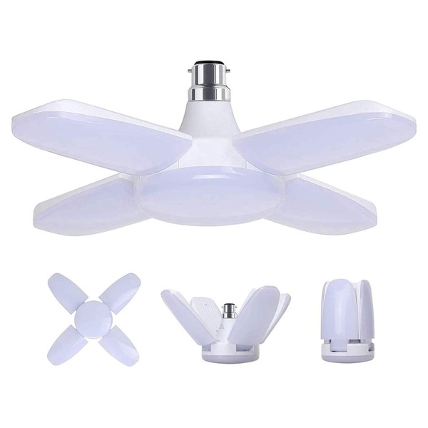 HUAMu B22 Bayonet LED Garage Light 60W, 6500K Daylight White