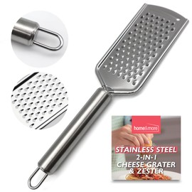 SOL Hand Cheese Grater and Lemon Zester Parmesan Cheese Graters for Kitchen with Handle Flat Cheese Grater Hand Held Cheese Grater Lemon Zester Grater Tool Hand Graters for Kitchen Mini Grater