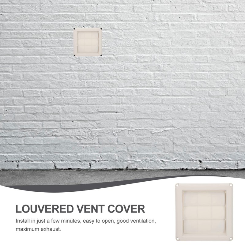 DOITOOL Louvered Vent Cover for External Wall 4 Inch Dryer
