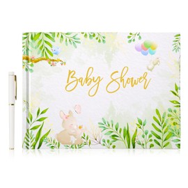 Baby Shower Guest Book, 9.25x6.89in Hardcover Baby Shower Sign in Book Baby Signature Book Keepsake Guestbook for Wishes & Advice for New Parents and Expecting Mothers