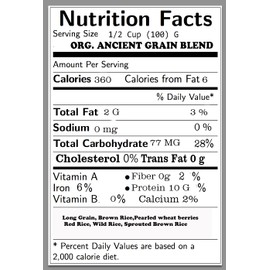 dmarketline 5 LB Grown Organic ANCIENT GRAIN BLEND Wild,Red, Brown RICE wheat Bulk, 80 Ounces