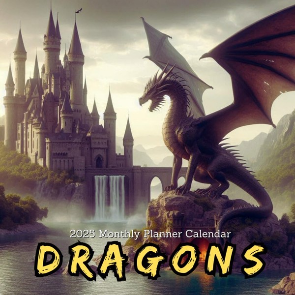 Dragons 2025: Monthly Planner Calendar | Cute Calendar for Kids,