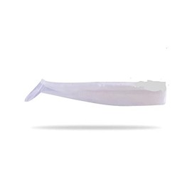 Hunthouse Minnow Tail (White, 4pcs, 100mm) - Bass, Cod, Pike Lure