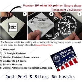 We are Not Descended from Fearful Men Sticker - 2nd Amendment Gun Rights 2A Decal Carry Like It's 1776 Laptop Boat Truck Car Window Patriotic Sign Gift Idea for Bikers Printed UV Ink Vinyl