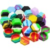 KUVIS 26ml Hexagon Silicone Wax Containers Concentrate Non-stick Jars (5)