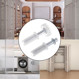 Bifold Door Hardware Kit, Bifold Closet Door Hardware Kit, Top Pivot And Guide Wheel, Top Pivot Double Folding Door Hardware Kit (8 Pieces)
