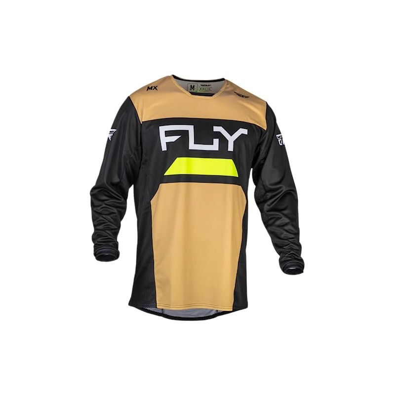 Fly Racing Kinetic Reload Men's Jersey (Khaki/Black/Hi-Vis, Medium)