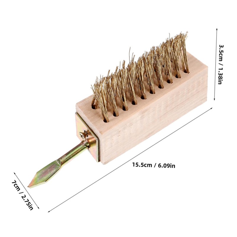 TEHAUX Steel Wire Brush Grass Removal Tool Durable Scrub Brush