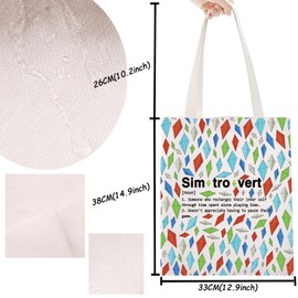 Game Merchandise Simtrovert Definition Tote Bag for Gamer Motherlode Gift Gaming Game Lovers Gift (Simtrovert Tote)