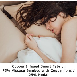 Vegan Silk - Anti Acne Pillowcase - Queen Size 20"x30" with Zipper, Premium 75% Viscose Derived from Bamboo, 25% Modal Blend, Beige, 1 Piece - Cooling Silky Satin Pillow Case - Oeko-TEX Certified