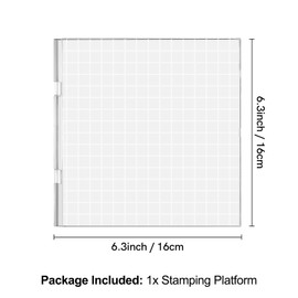 BAOFALI 6.3x6.3inch Precise Stamp Platform with Grid Lines for Accurate Craft Stamping; Easy Stamping Press; Perfect Stamp Positioning Tool Card Making Supplies Scrapbook Paper Craft Stamping Tool
