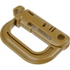 6 Pcs D Shape Plastic Carabiner Hook Brown Molle Carabiner