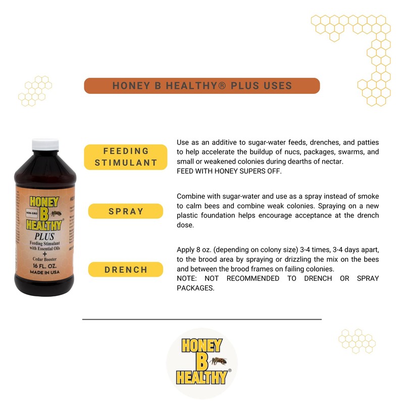 Honey B Healthy Plus 16 oz. Bottle, Feeding Stimulant with