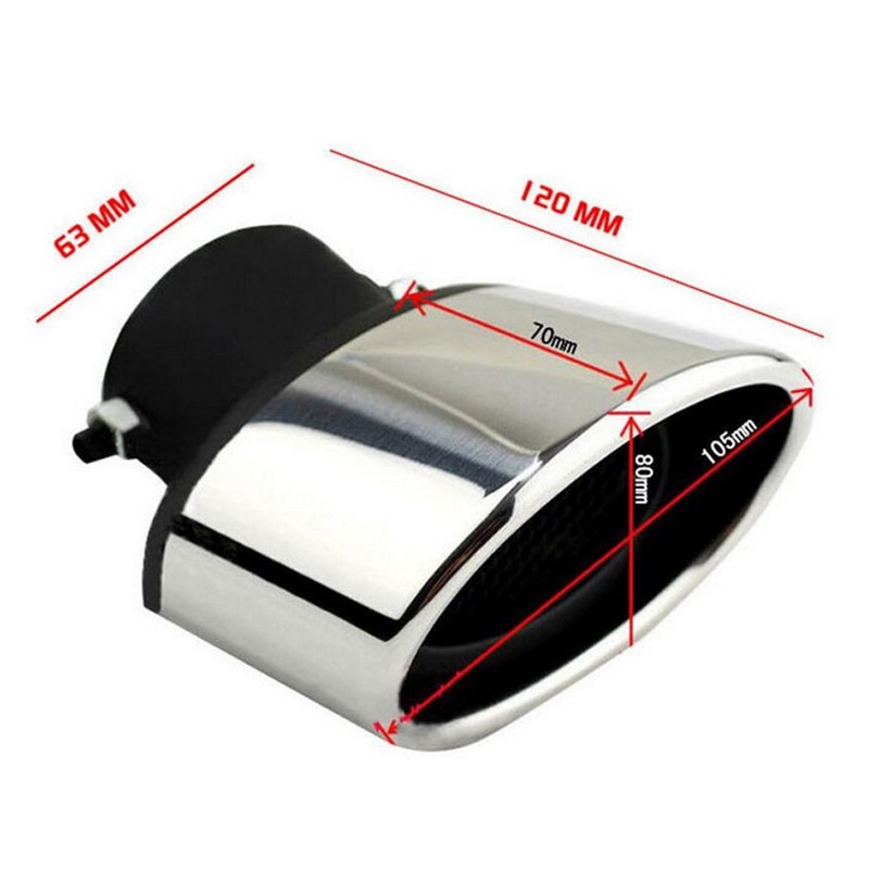 PolarLander 1pc Exhaust Tailpipe Tail Pipe Rear Muffler Stainless Steel