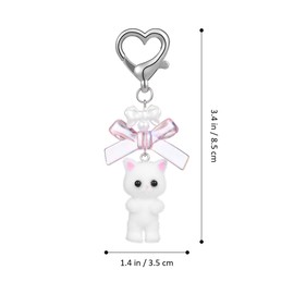 PACKOVE Llavero Gato de Peluche Lindo, Llavero Kawaii de Animal Difuso, Llaveross de Dibujos Animados, Accesorio para Bolso y Llaves, Regalo Adorable