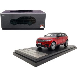 DCD Land Rover Range Rover Velar First Edition with Sunroof Red Metallic and Black 1/43 Diecast Model Car by LCD Models