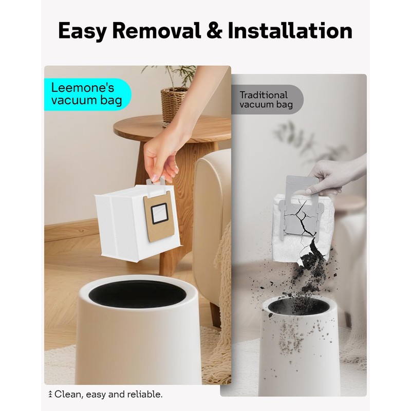 Leemone 12 Pack E25 E28 Dust Bags Compatible with eufy