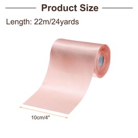 uxcell 4 Inches x 24 Yards Rose Gold Satin Ribbon Solid Large Ribbon for Cutting Ceremony Kit Chair Sash Table Hair Bow Sewing Craft Gift Wrapping Wedding Party Decoration Polyester