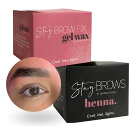 Kit Cera Gel Y Henna Stay Efecto Laminado Y Cejas Hd