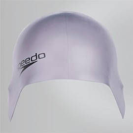 Speedo Unisex Adult's Plain Moulded Swim Cap, Chrome, One Size