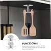 ABOOFAN 2pcs Rotatable Stainless Steel Cabinet Hooks for Kitchen Utensils