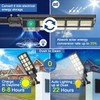 CAHOUGSMT Solar Street Lights Outdoor Dusk to Dawn, 3000W Solar