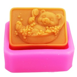Bathing Bear Soap Mold Silicone Soap Mold Craft Molds DIY Handmade soap molds