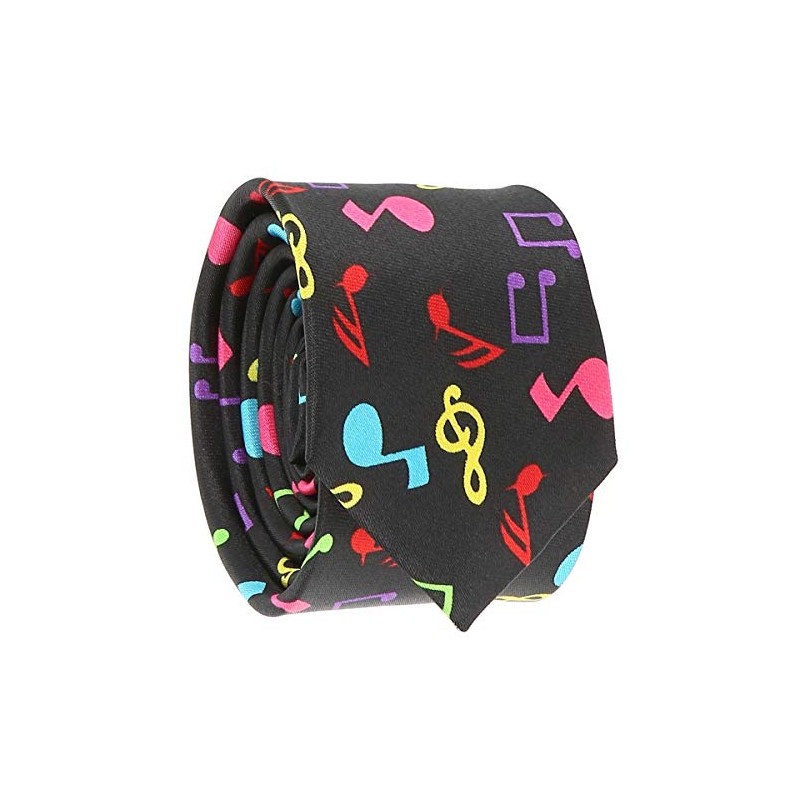 Multicoloured Musical Notes Tie – Original Men's Tie – Neon