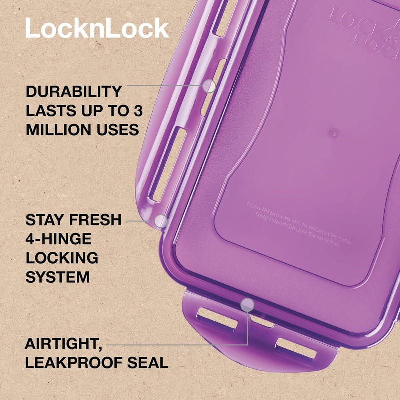 LocknLock Eco Rectangular Short Container, 470 ml Capacity