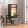 EazeHome Mini Fridge Stand, Fridge Stand with Storage, 2 Drawer