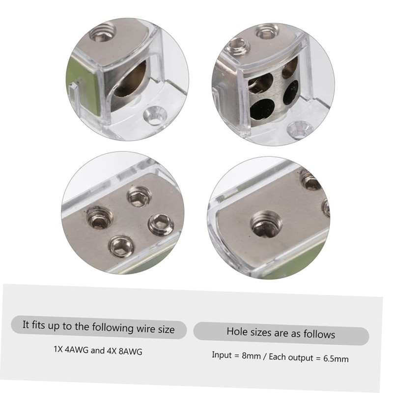 WOFASHPURET 2pcs 4 Audio Splitter Amplifier Power Car Distribution Block