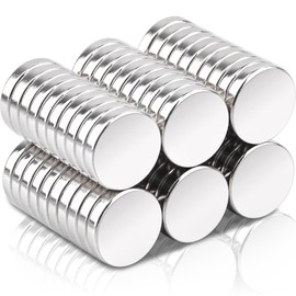 Pack of 60 Small Magnets Strong, 10 x 2 mm Mini Magnets Round Neodymium Magnets Strong, Small Magnets Fridge Magnets for Magnetic Board, Whiteboard, Crafts, Card