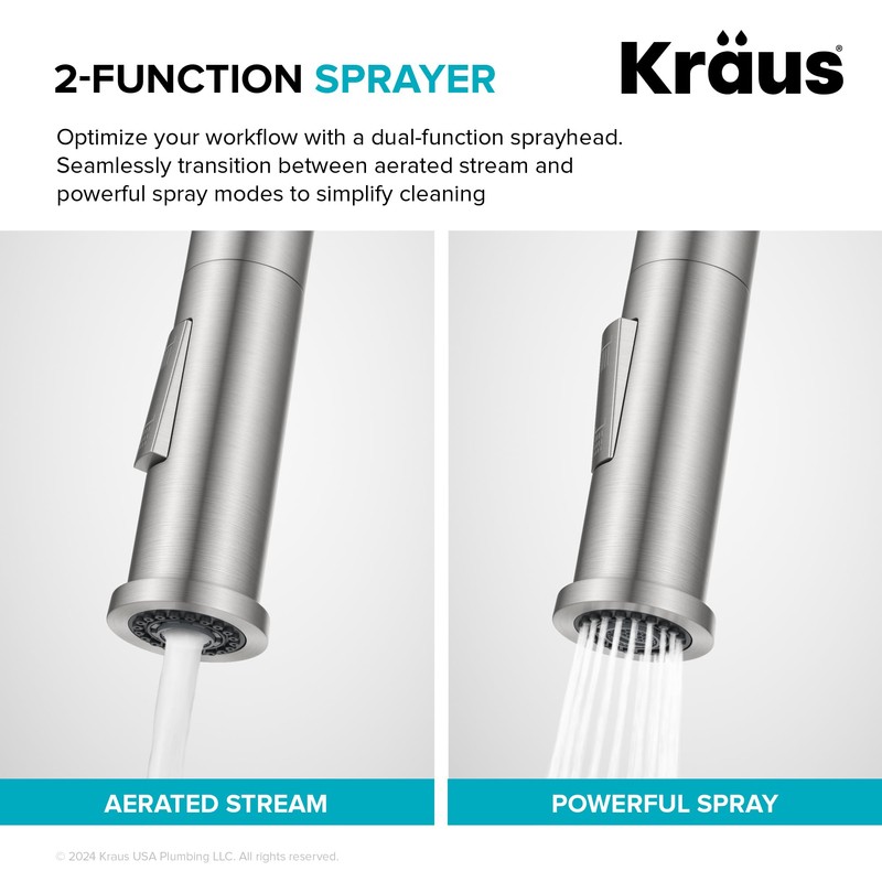 KRAUS Torak Pull Down Kitchen Faucet in Matte Black with