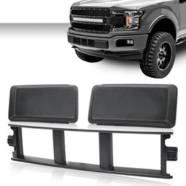 LQI Front Lower Grille Trim Panel & Bumper Guards Pads Inserts End Caps Compatible With Ford F150 2018 2019 2020 ABS JL3Z17B968BB