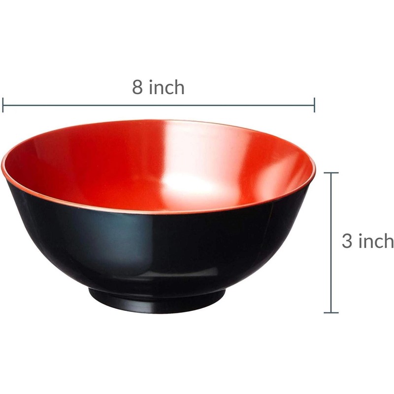 JapanBargain Large Soup Bowl Japanese Style Plastic Ramen 52 oz