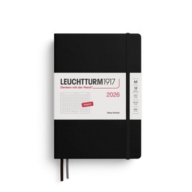 LEUCHTTURM1917 Dotted Medium (A5) 2026 Daily Diary - Black - 372780