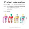 QWE Lightweight Water Bottle with Straw&Handle,3-Way Drink Flip Lid,20oz Plastic
