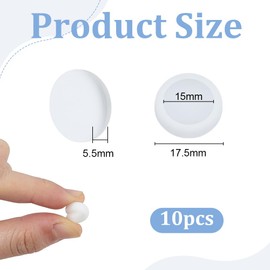 OLYCRAFT Pack of 10 Cream Button Covers for Jeans, Suitable for 18 mm Buttons, TPU Button Cover, Shirt Button Cover, Prevents Shirt Holes for Jeans Buttons, Sewing Kit, Replacement for Shirts Jeans
